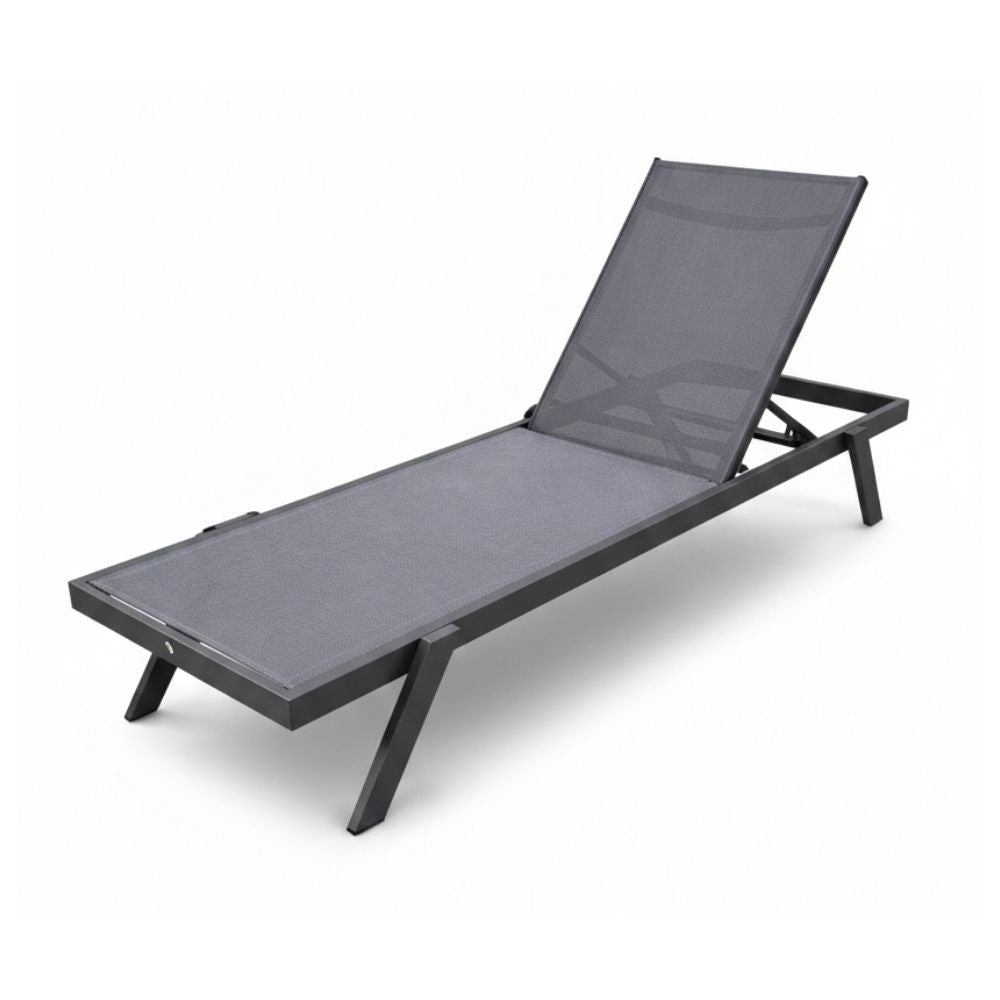 Chaise longue en aluminium