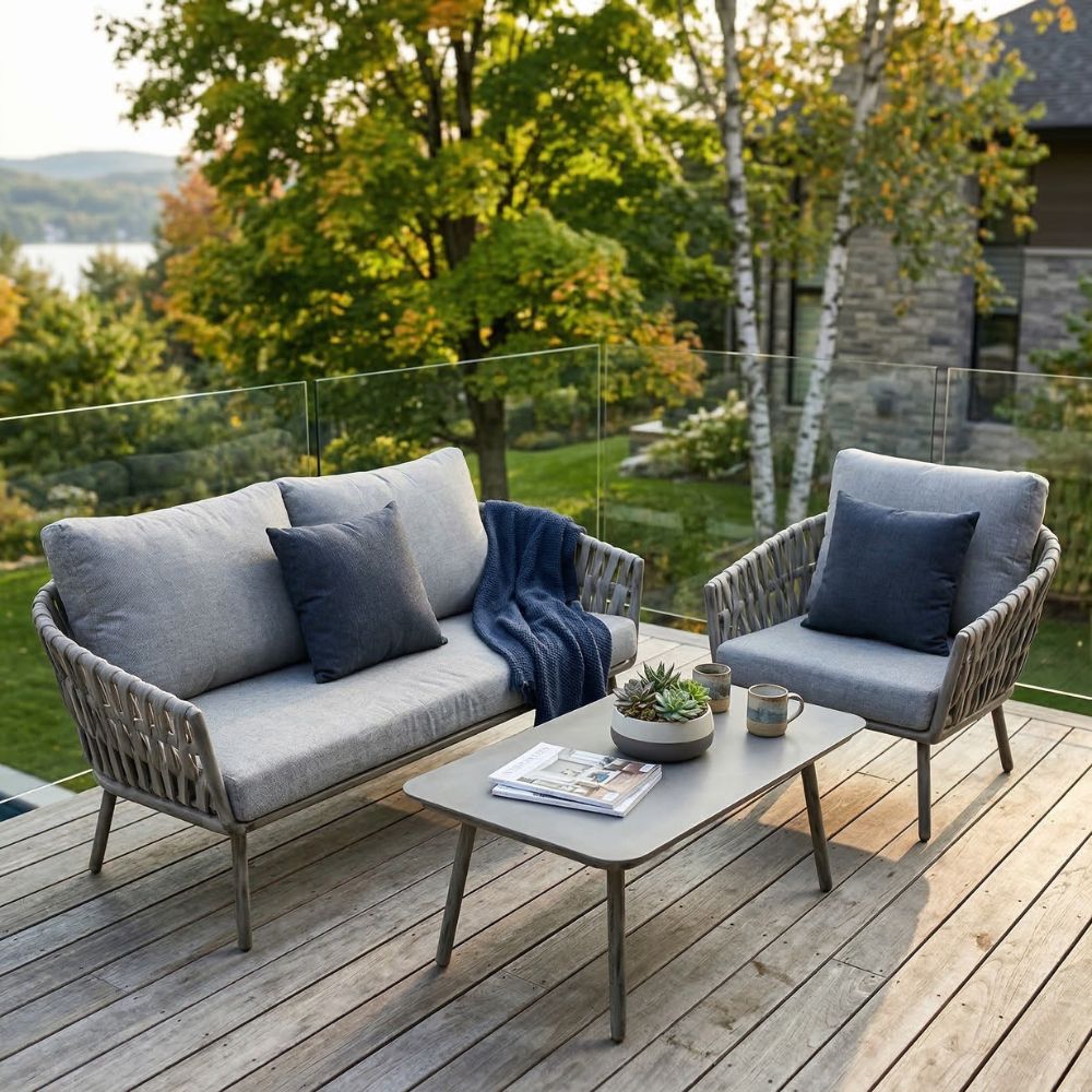 Ensemble de mobilier de jardin 4 pièces - Style moderne et élégant