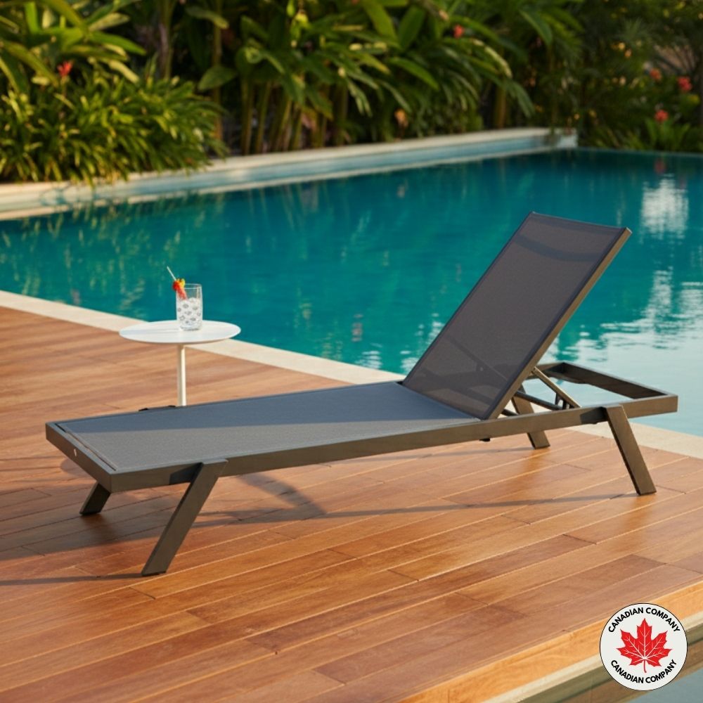 Chaise longue en aluminium