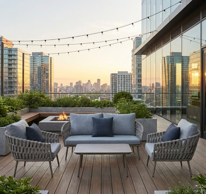 Ensemble de mobilier de jardin 4 pièces - Style moderne et élégant