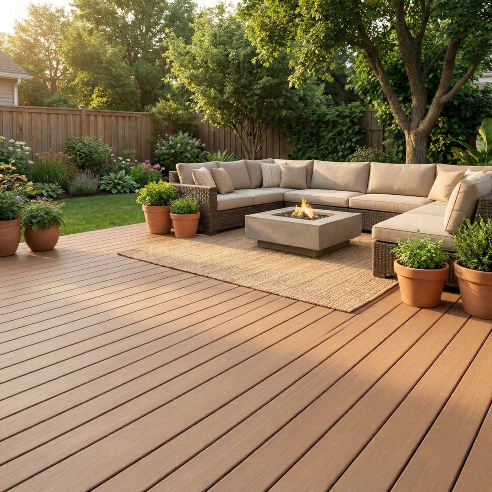 Planches de patio en composite – beauté du bois, performance sans compromis