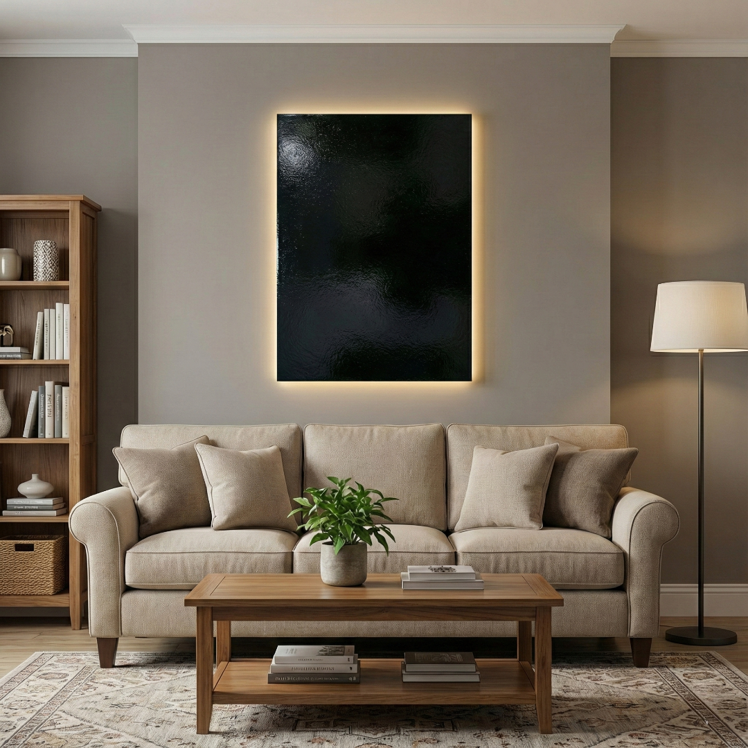 Exemple de panneau à effet métal noir