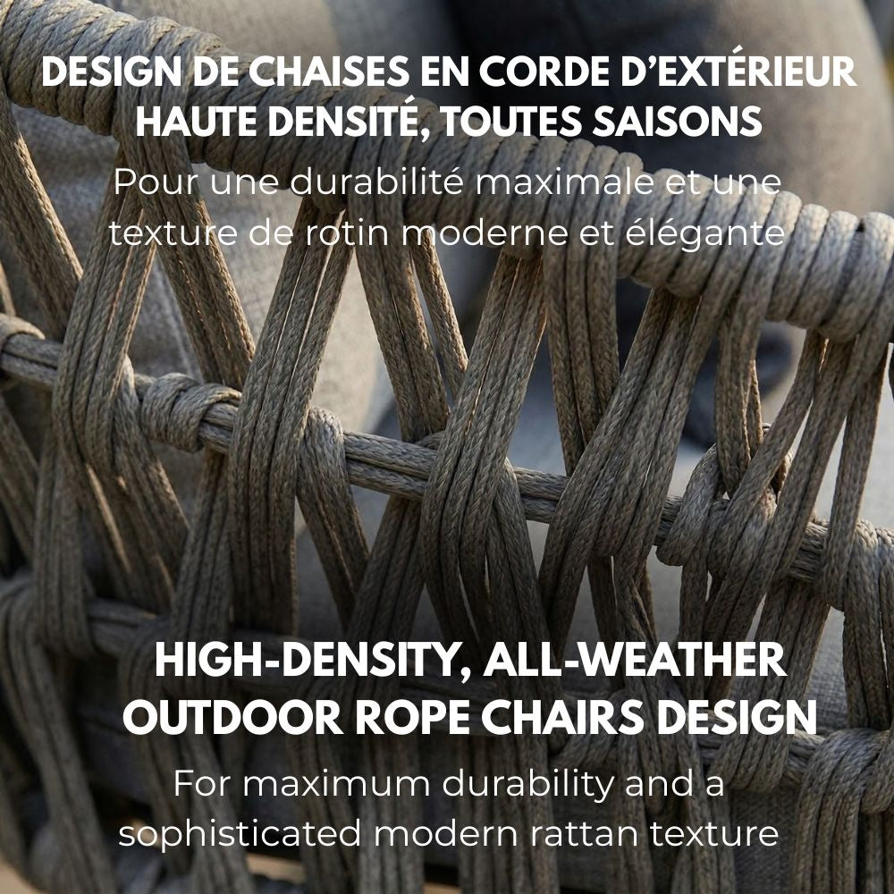 Ensemble de mobilier de jardin 4 pièces - Style moderne et élégant